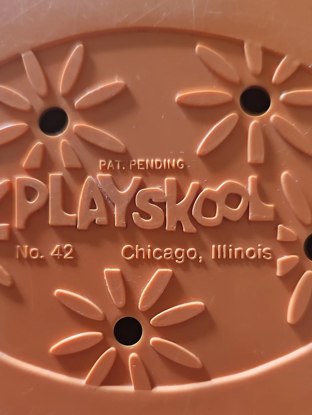 Vintage 1970s Playskool Musical Roller Chimes Baby Toy No. 42